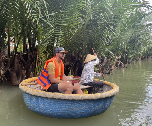 Basket Boat Tour And Coffee Making Class At Cam Thanh Coconut Village