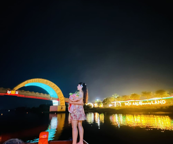 Birthday Party In Hoi An River Wooden Boat Lantern